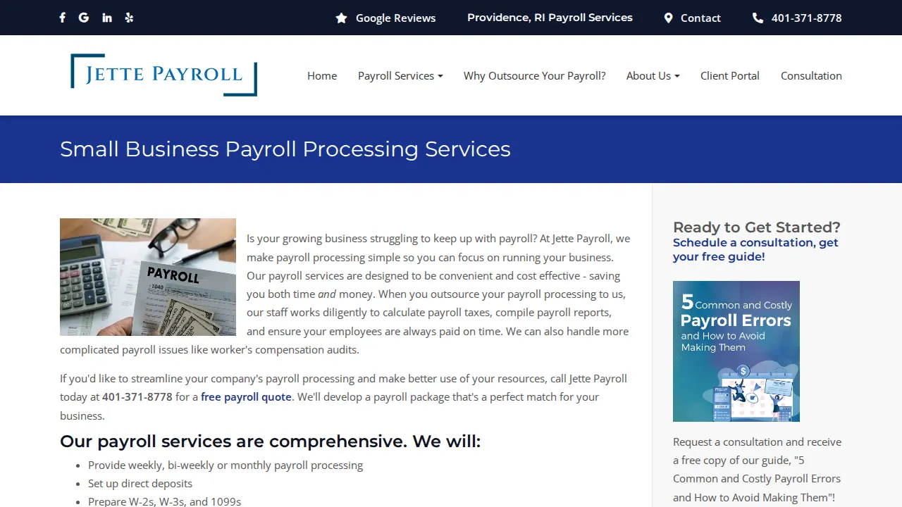 JETTE PAYROLL page
