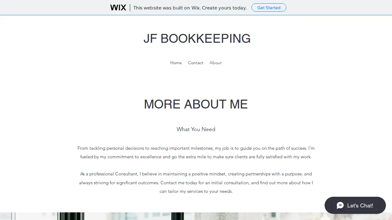 JF Bookkeeping page