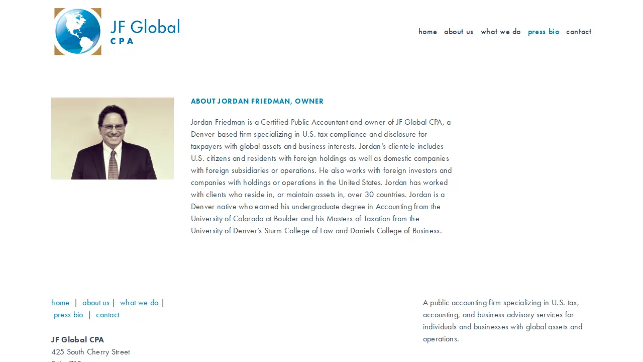JF Global CPA page