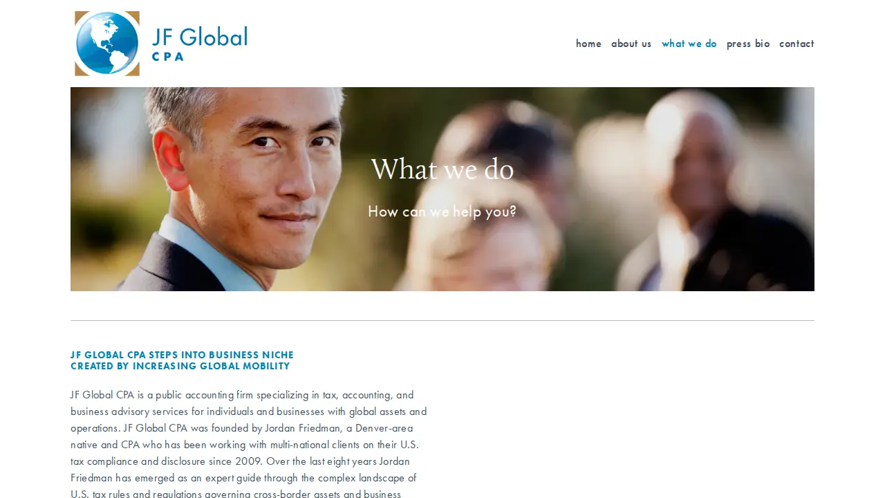 JF Global CPA page