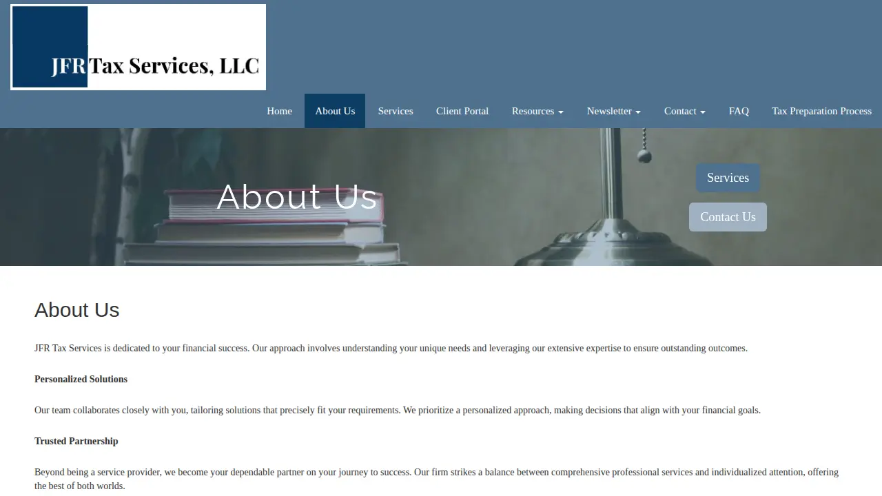 JFR Tax Services, LLC page