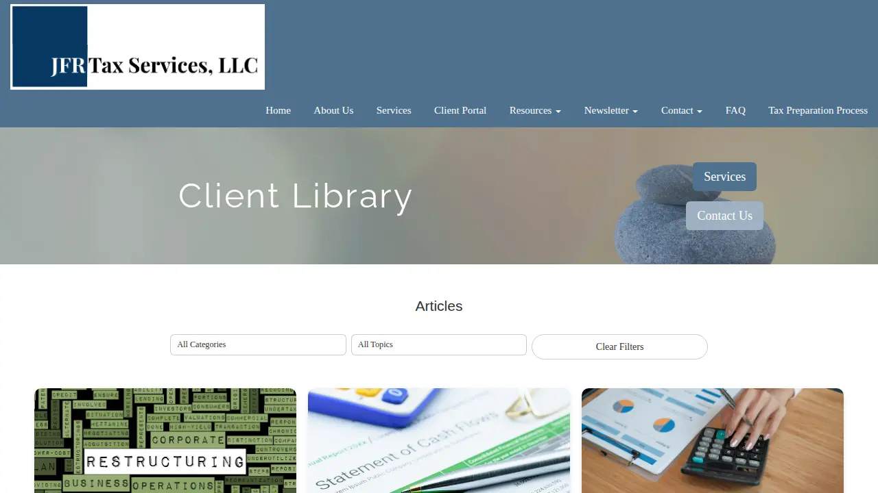 JFR Tax Services, LLC page