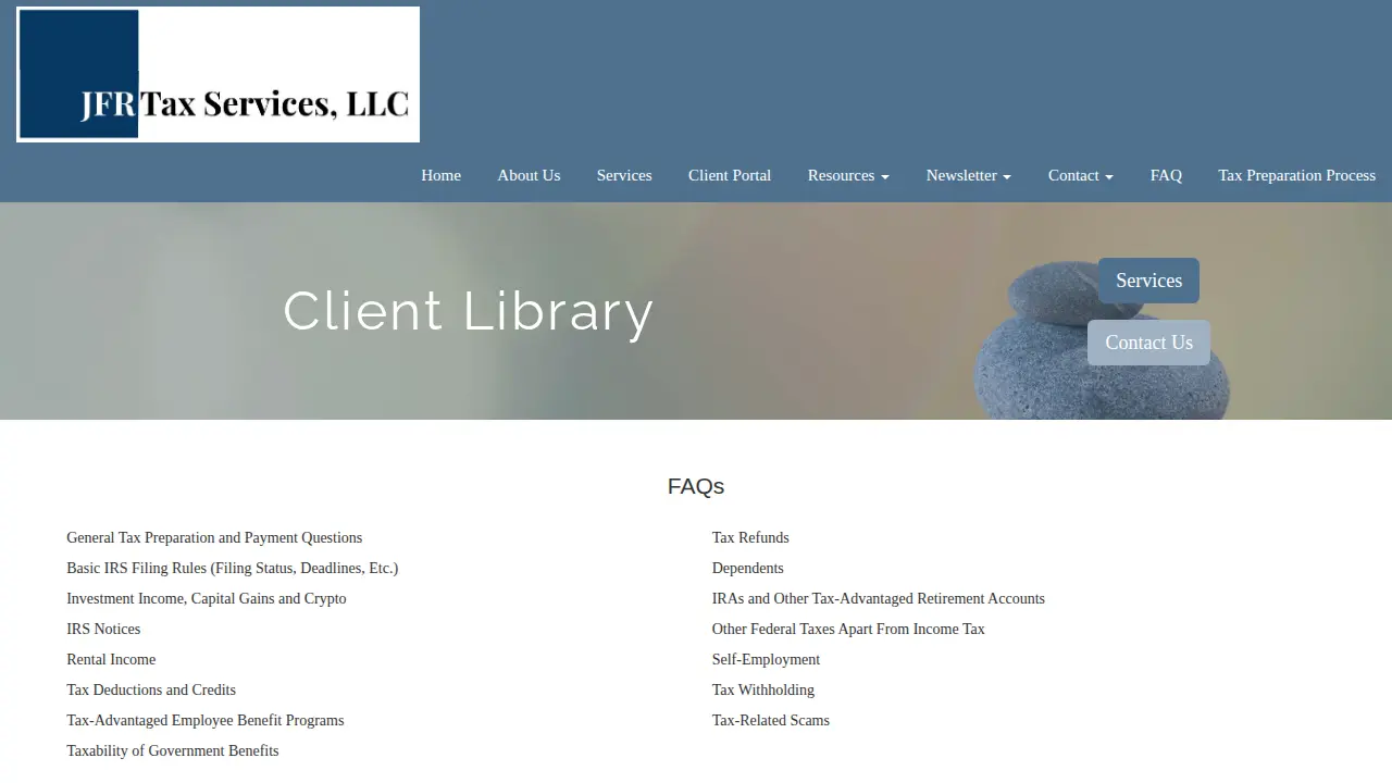 JFR Tax Services, LLC page