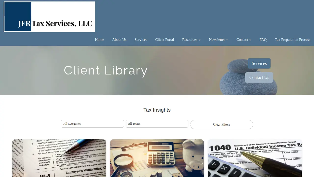 JFR Tax Services, LLC page