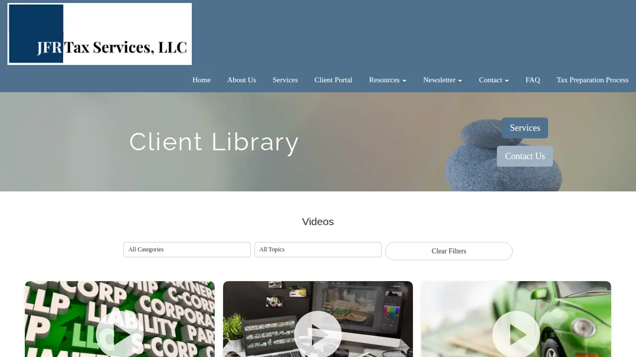 JFR Tax Services, LLC page