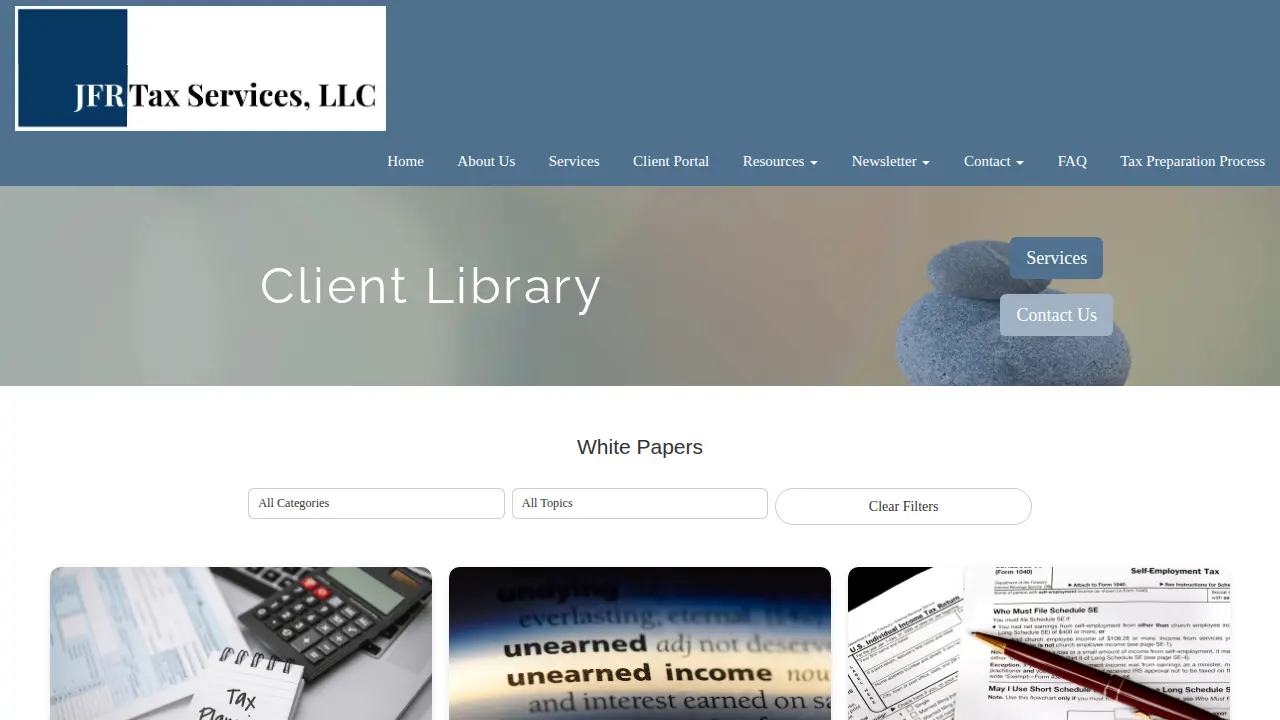 JFR Tax Services, LLC page