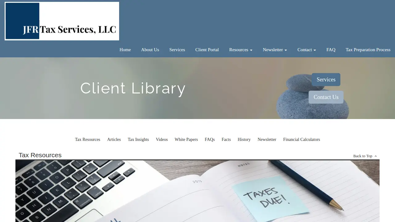 JFR Tax Services, LLC page