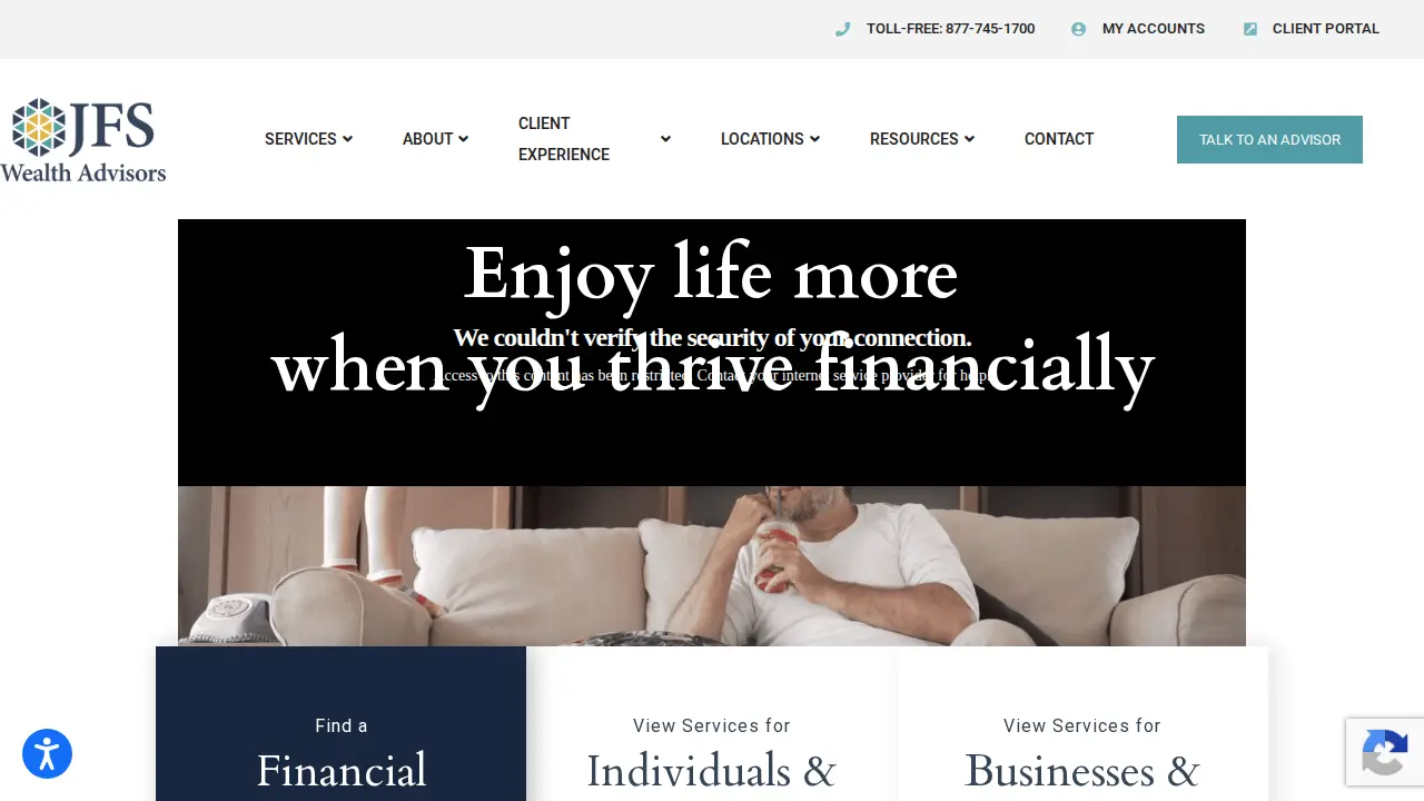 JFS Wealth Advisors page