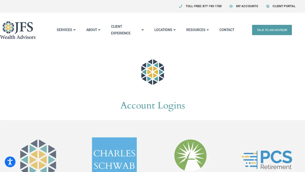JFS Wealth Advisors page