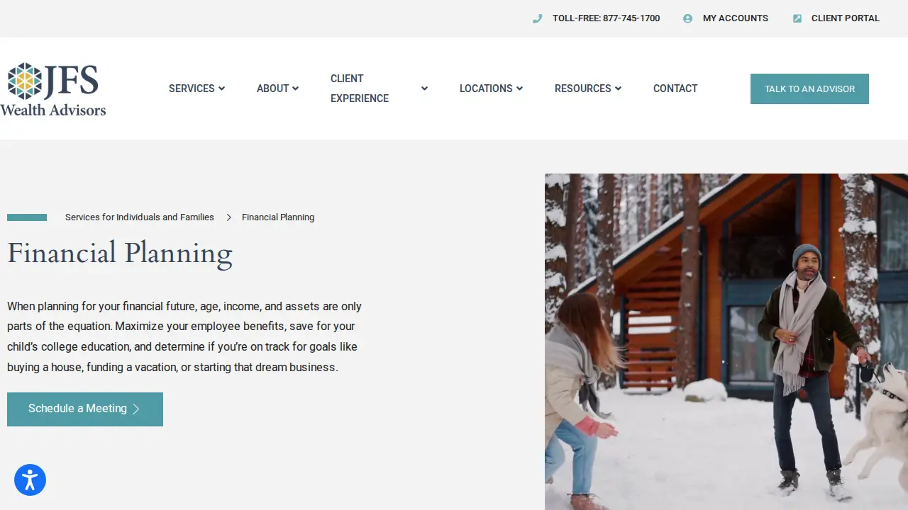 JFS Wealth Advisors page