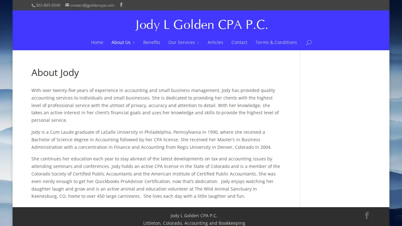 Jody L Golden CPA P.C. page
