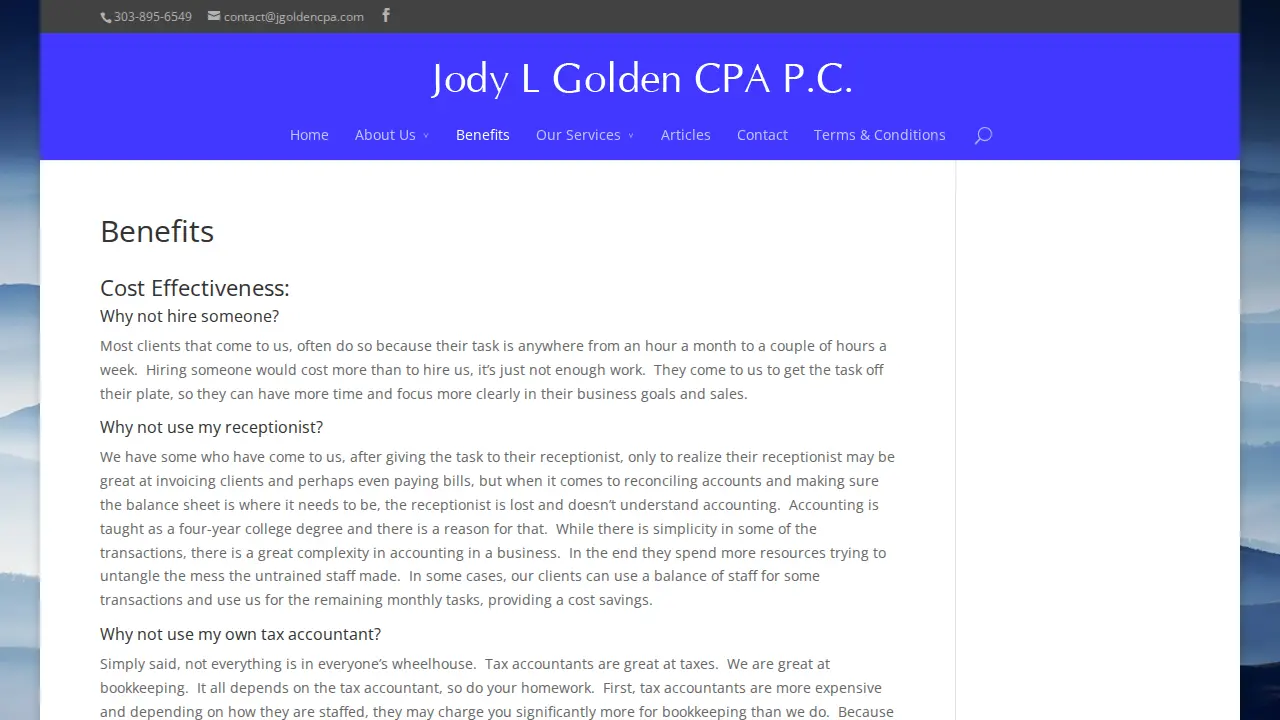 Jody L Golden CPA P.C. page