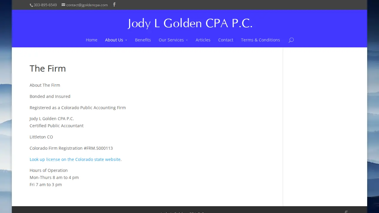 Jody L Golden CPA P.C. page