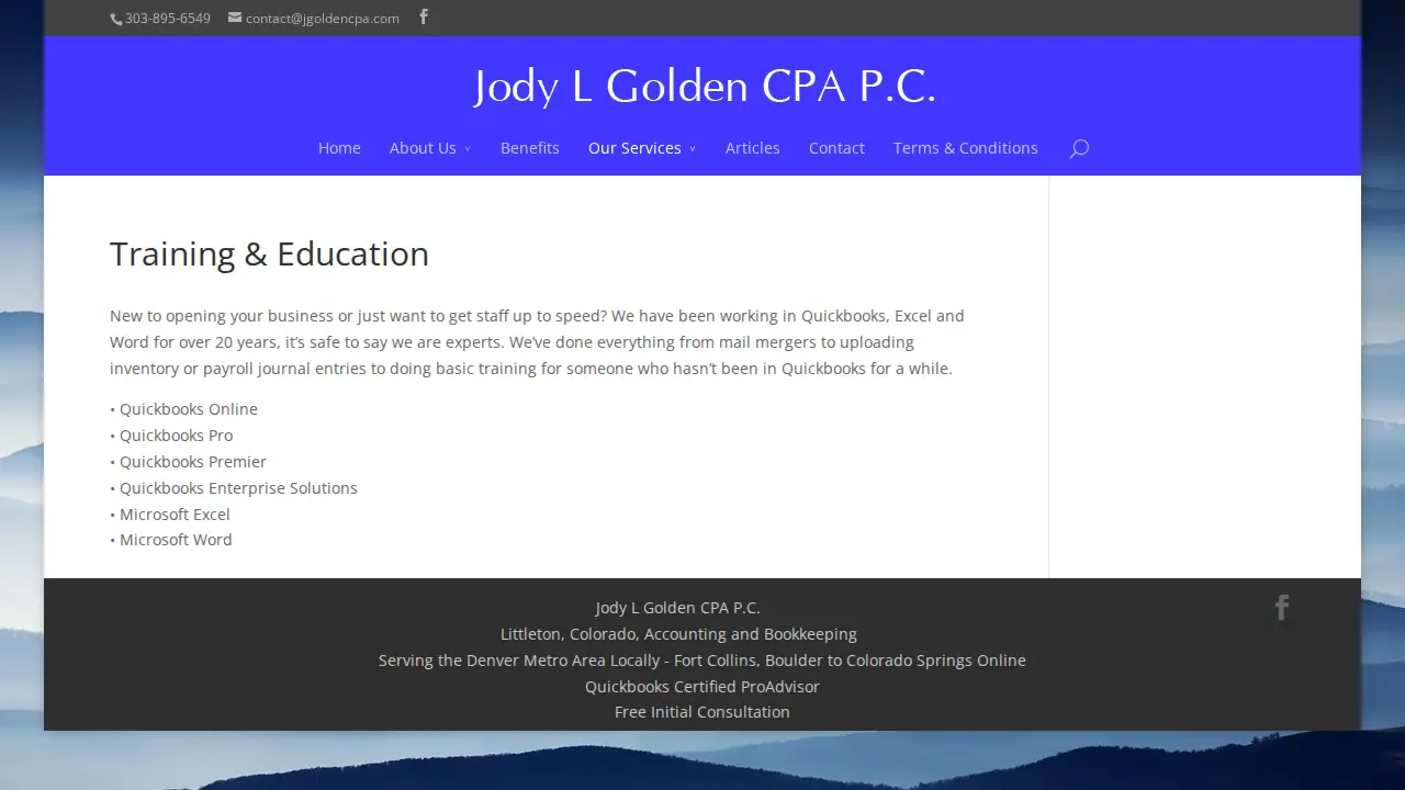 Jody L Golden CPA P.C. page