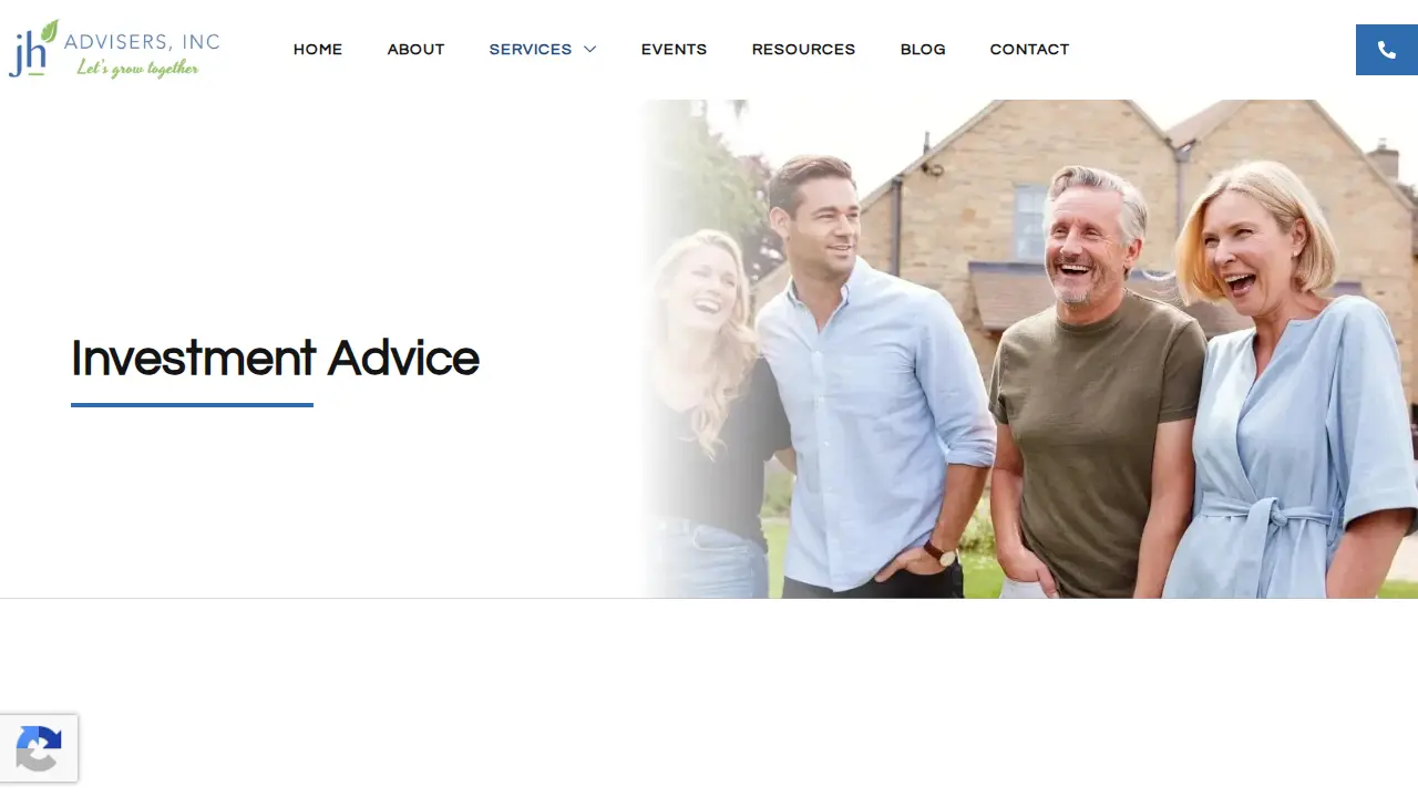 JH Advisers page