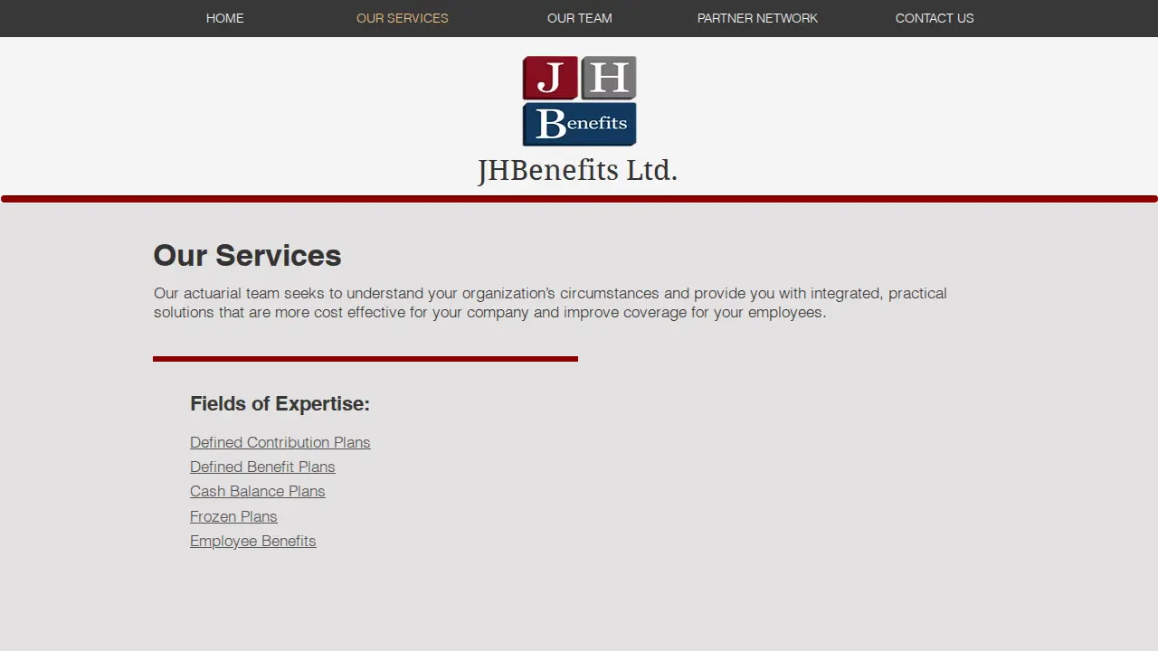 JHBenefits, LTD page