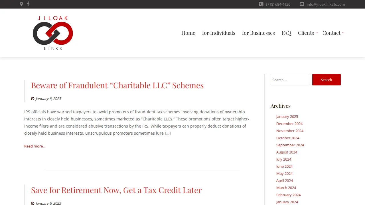 Jiloak Links page