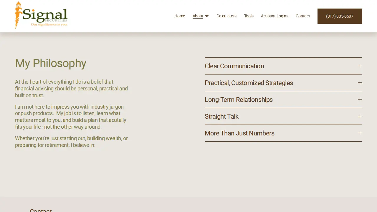 Jim Dougherty Financial Advisor with Signal Securities Inc. page