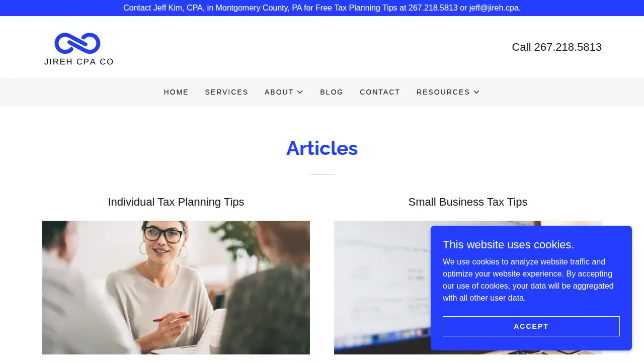 Jireh CPA Co. page