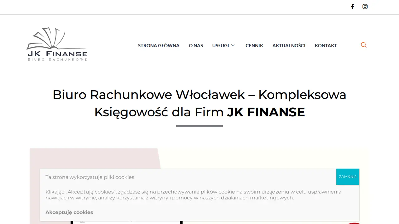 Biuro Rachunkowe Włocławek JK FINANSE website