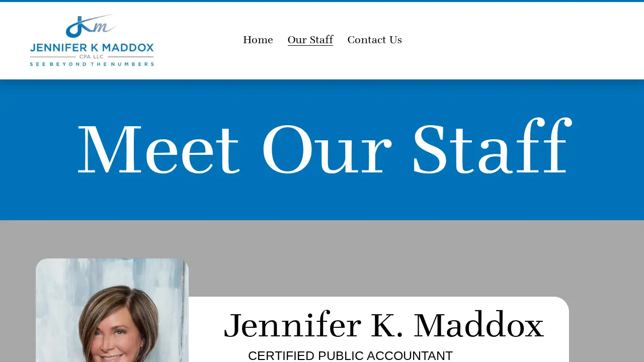 Jennifer K. Maddox C.P.A., LLC page
