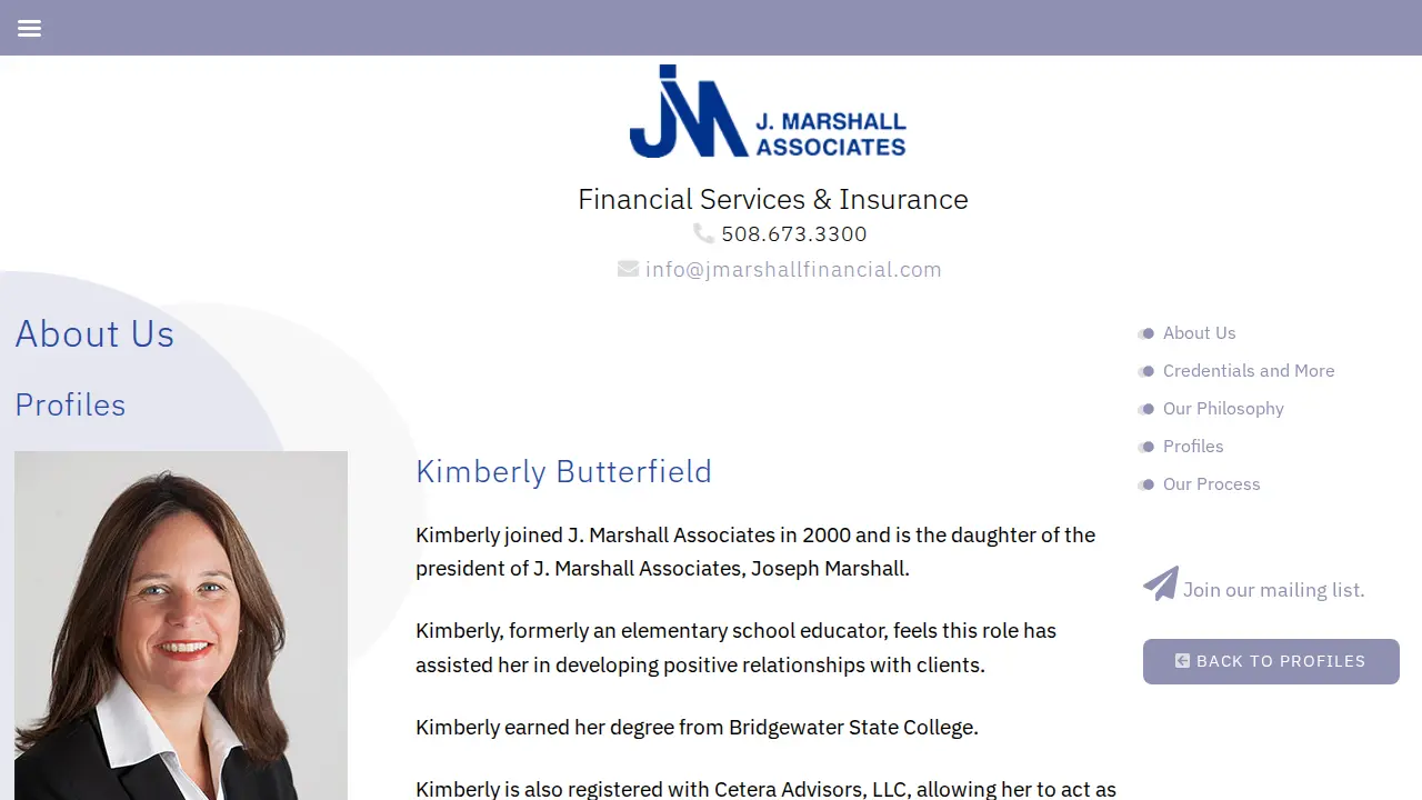 J Marshall Associates page
