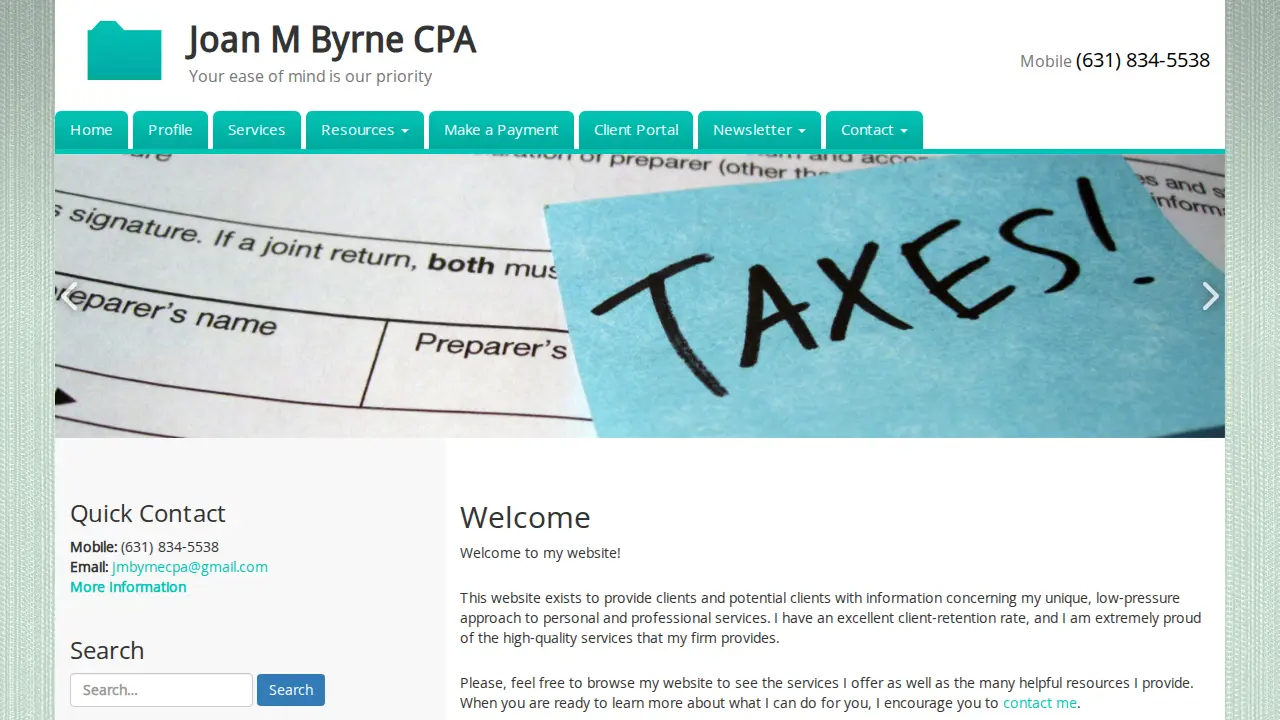 Joan M Byrne CPA page
