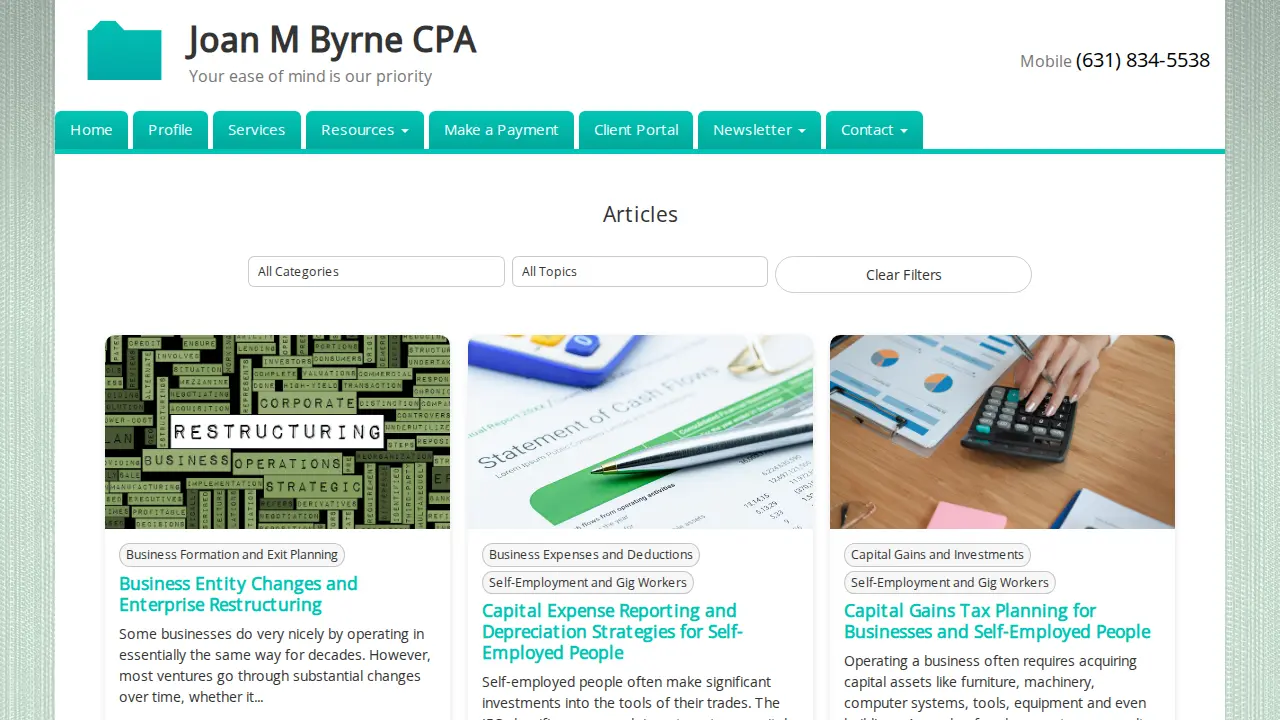 Joan M Byrne CPA page