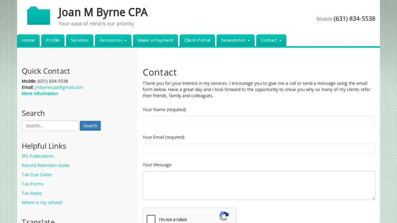 Joan M Byrne CPA