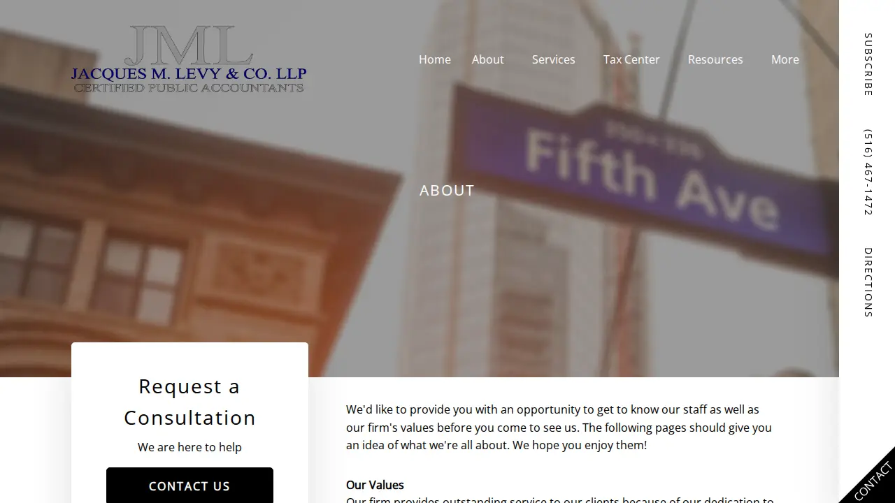 Jacques M. Levy & Co. LLP page