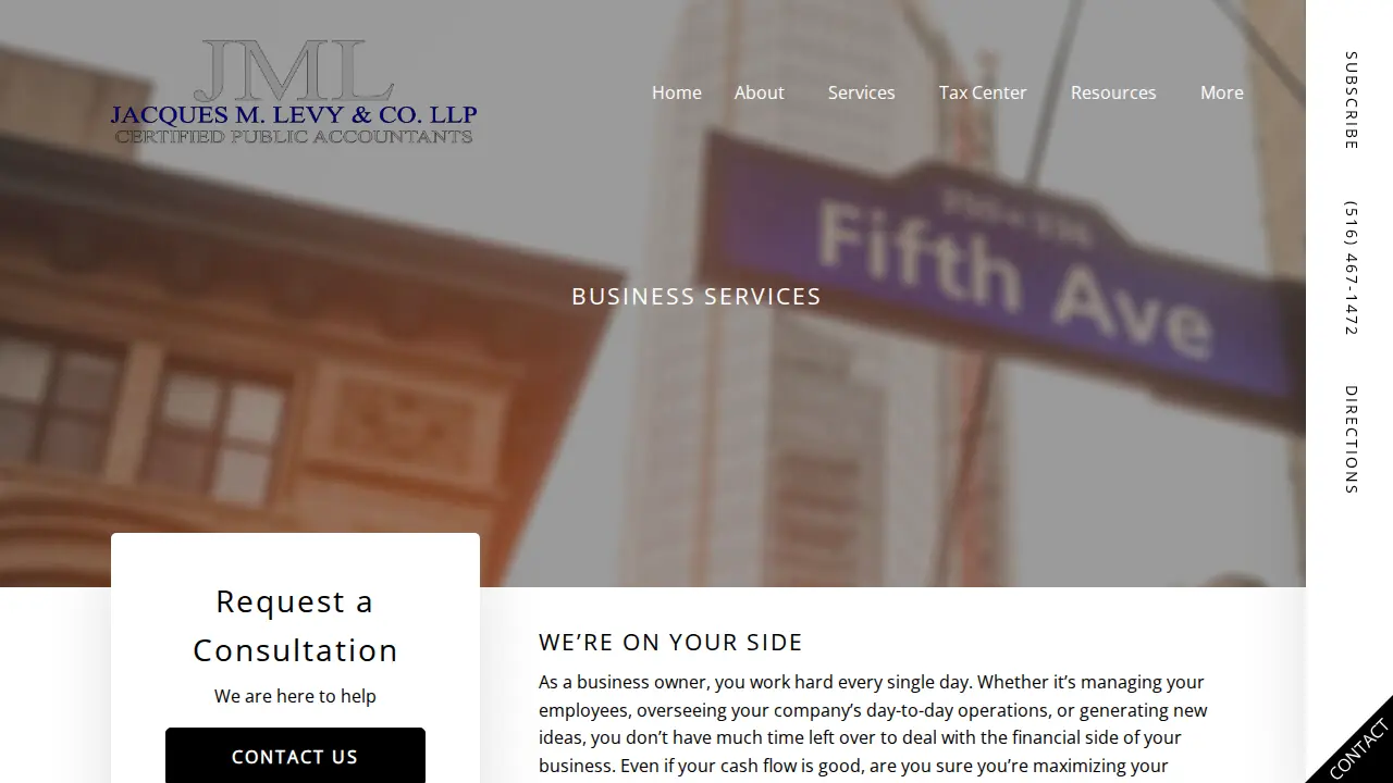 Jacques M. Levy & Co. LLP page