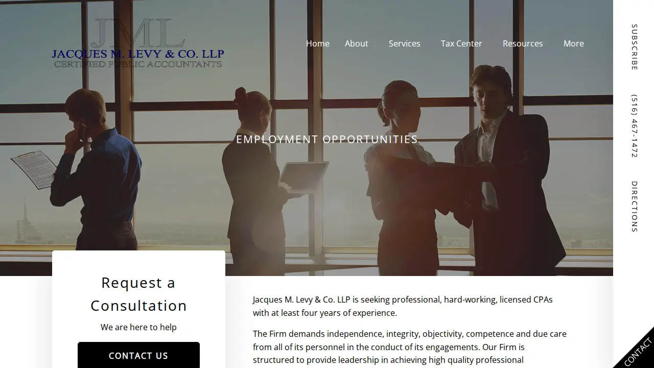 Jacques M. Levy & Co. LLP page