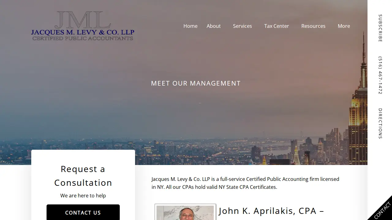 Jacques M. Levy & Co. LLP page