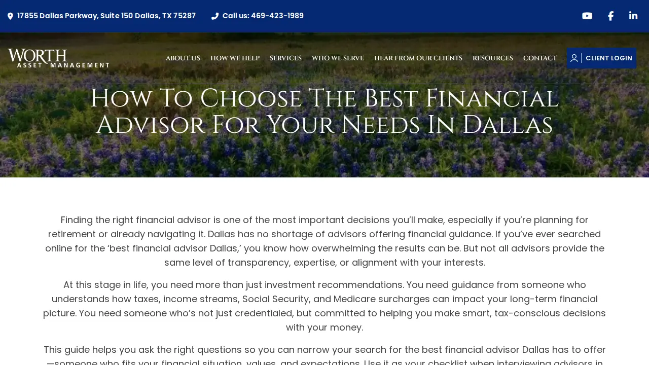 Joe Dowdall - Worth Asset Management page