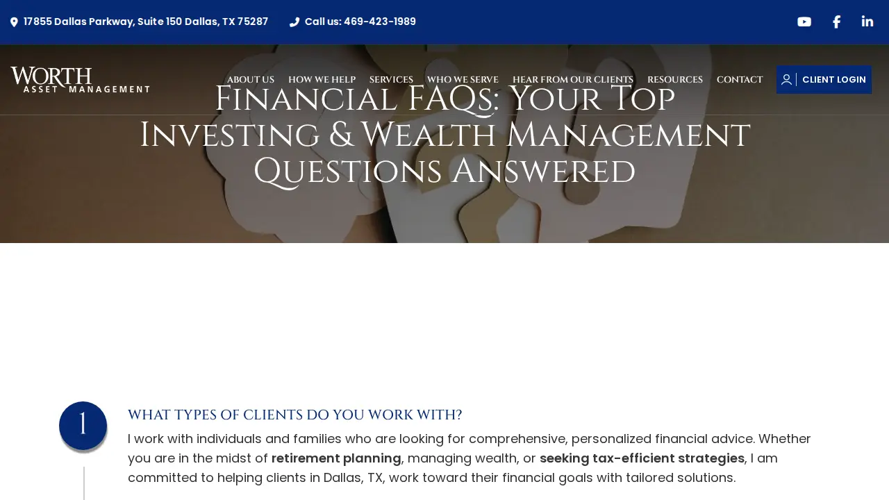 Joe Dowdall - Worth Asset Management page