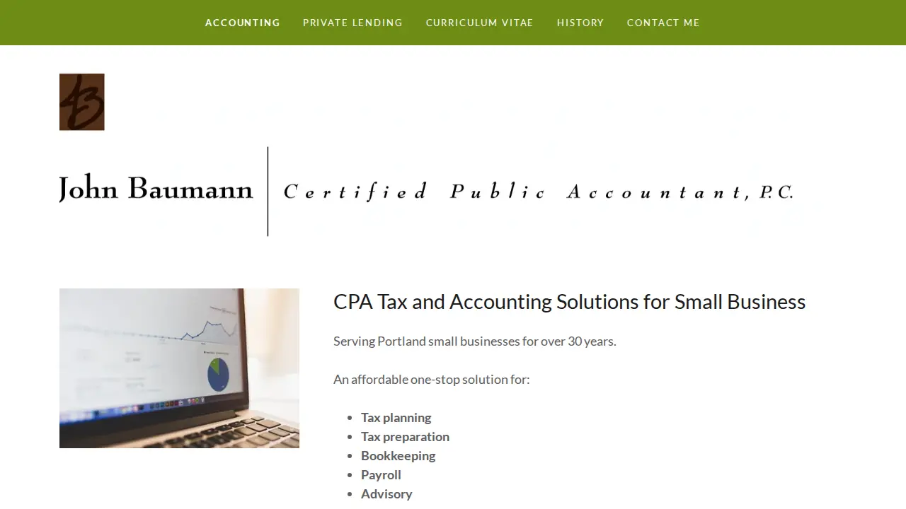 John Baumann CPA PC page