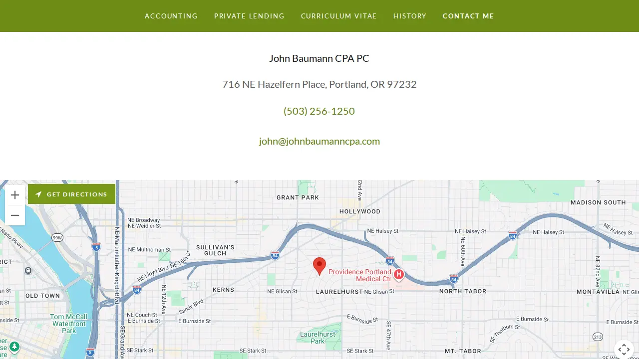 John Baumann CPA PC page