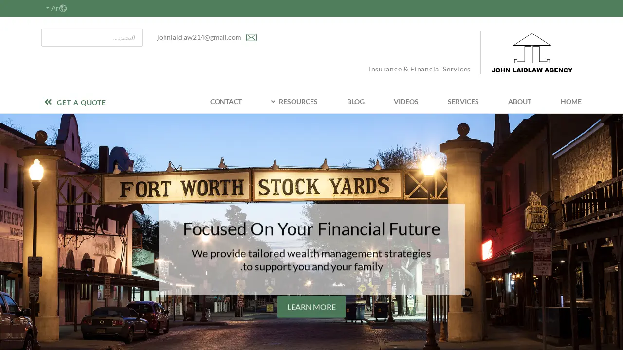 John Laidlaw Agency page
