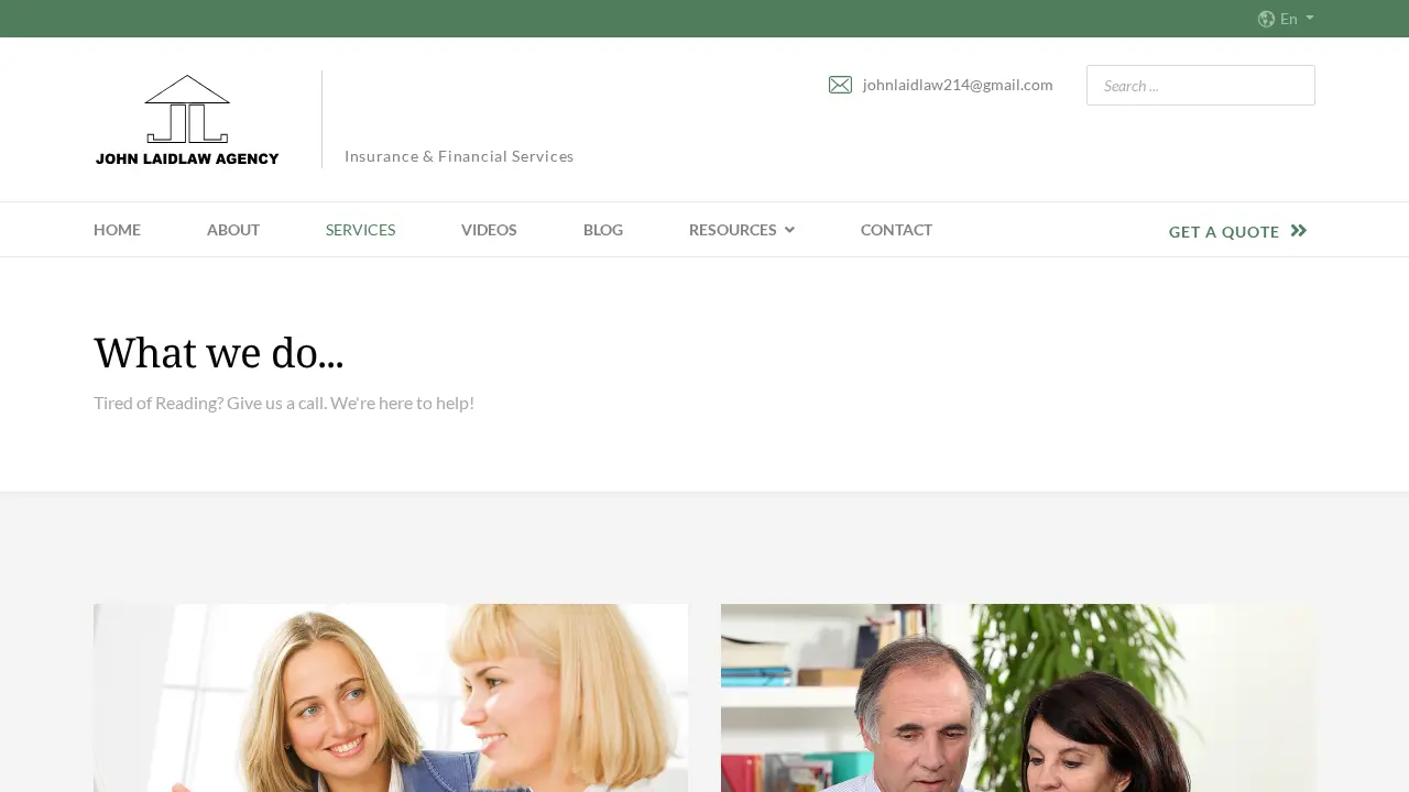 John Laidlaw Agency page