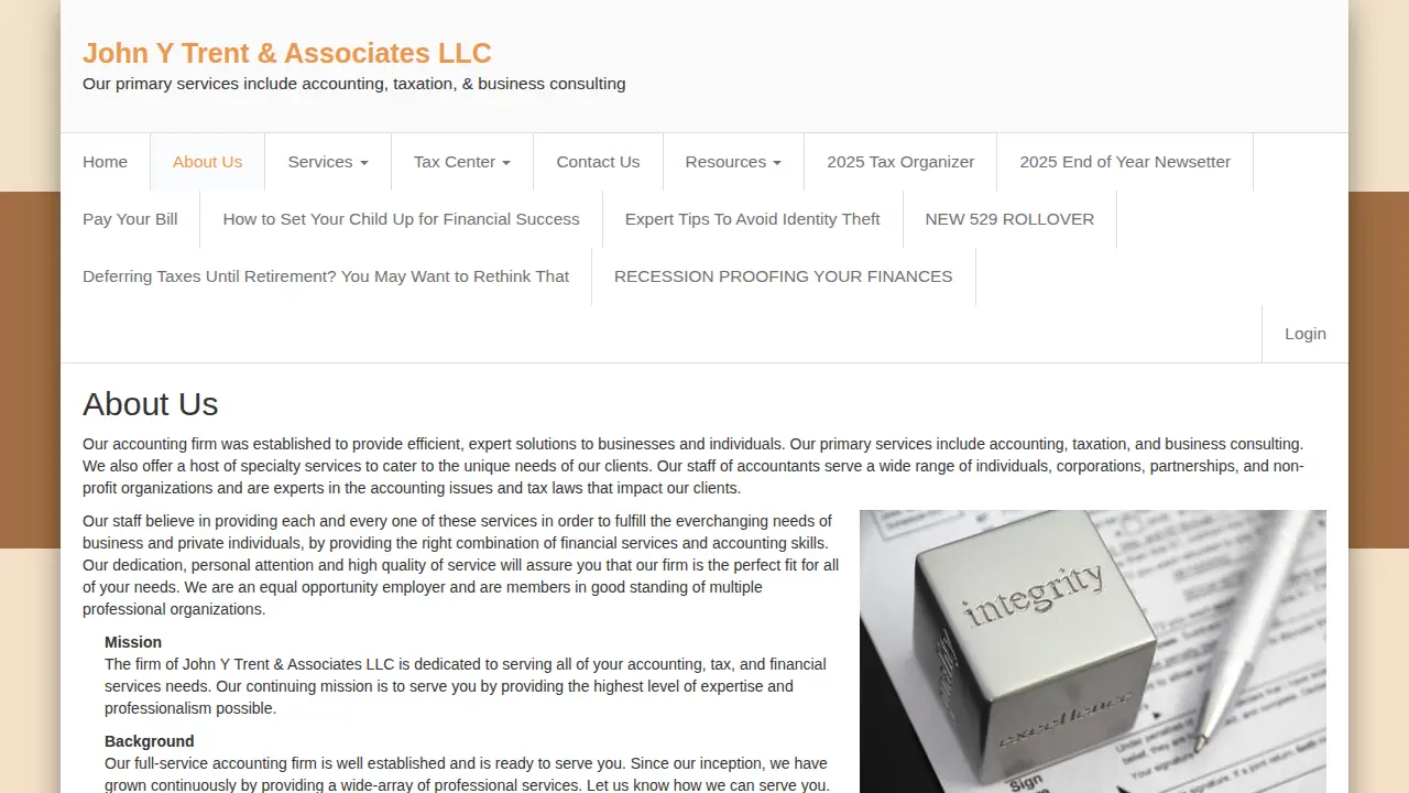 John Y Trent & Associates LLC page