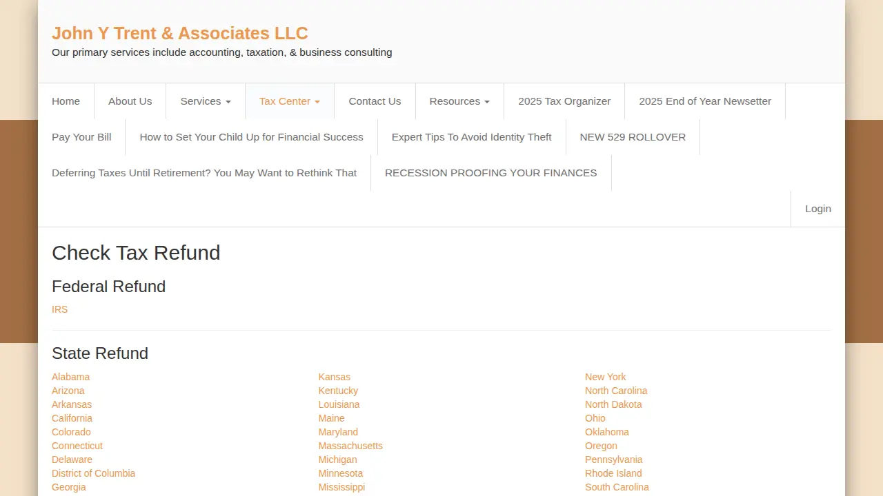 John Y Trent & Associates LLC page