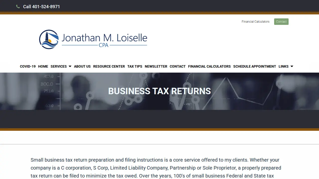 Jonathan M. Loiselle, CPA page