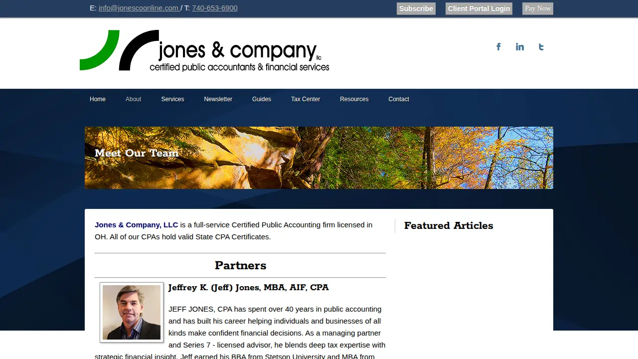 Jones & Company Financial Services page