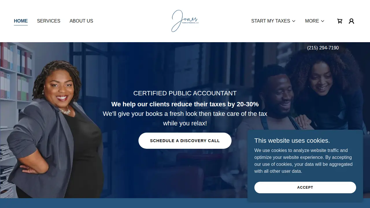 Jones Taxes & Financial Services, LLC website