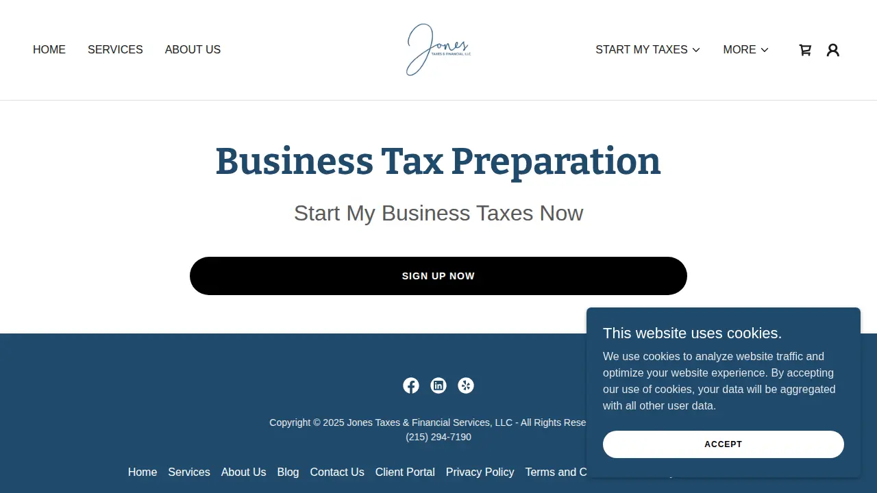 Jones Taxes & Financial Services, LLC page