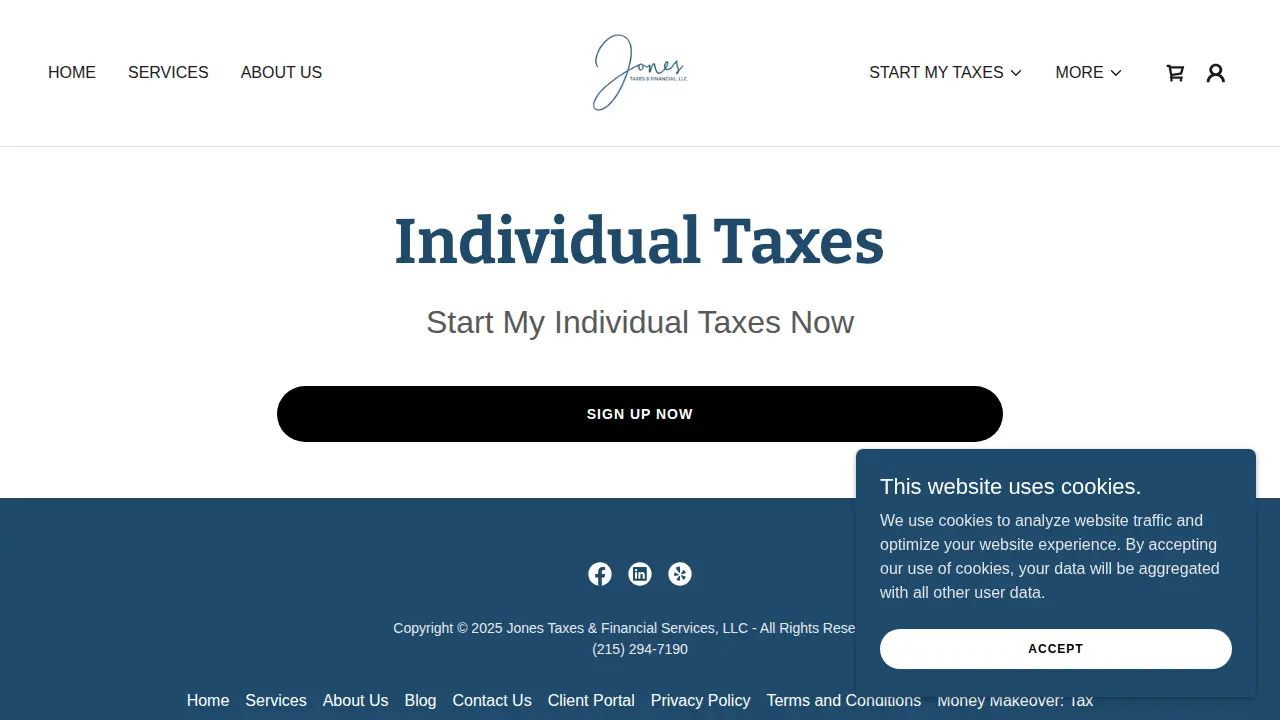 Jones Taxes & Financial Services, LLC page