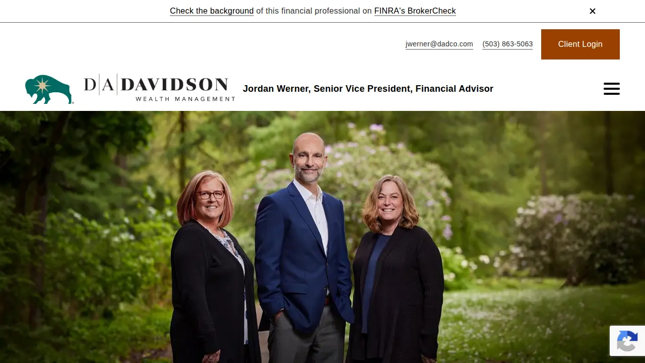 Jordan Werner | D.A. Davidson Wealth Management page