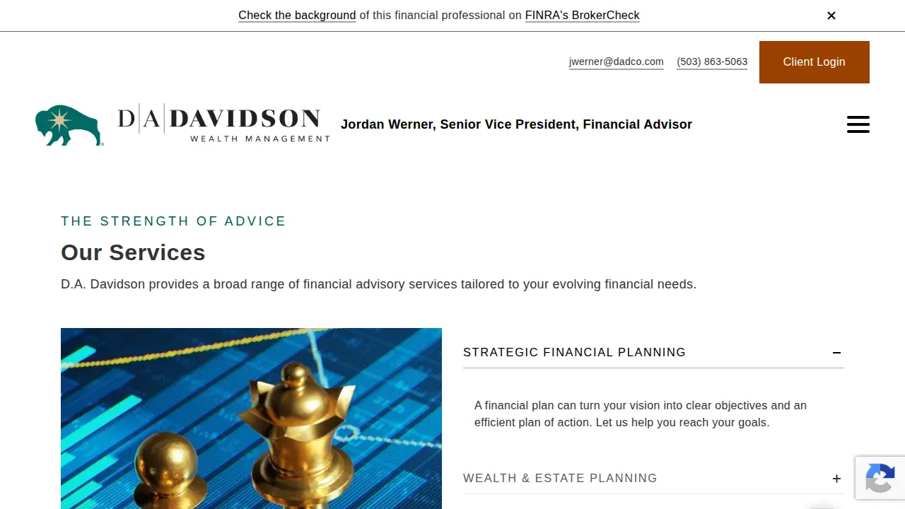 Jordan Werner | D.A. Davidson Wealth Management page