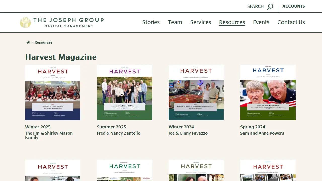 The Joseph Group Capital Management page
