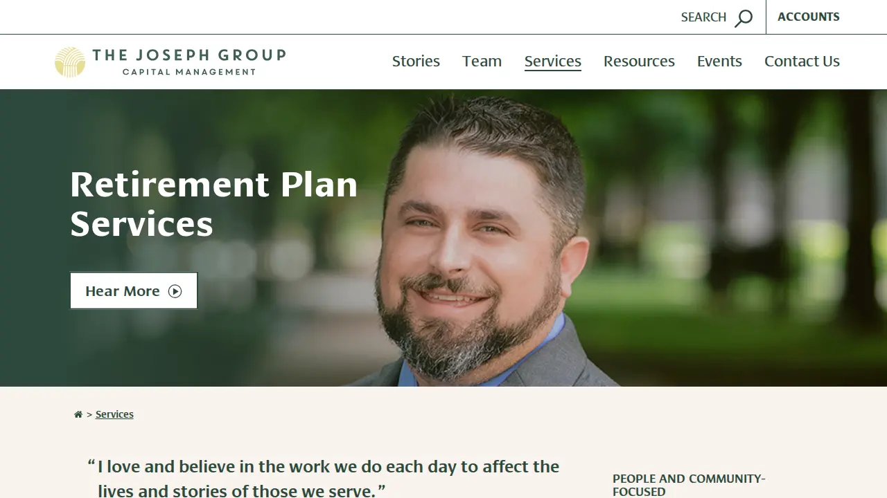 The Joseph Group Capital Management page